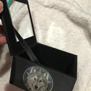 Lisa Parker Wolf Jewelry Box with Mirror